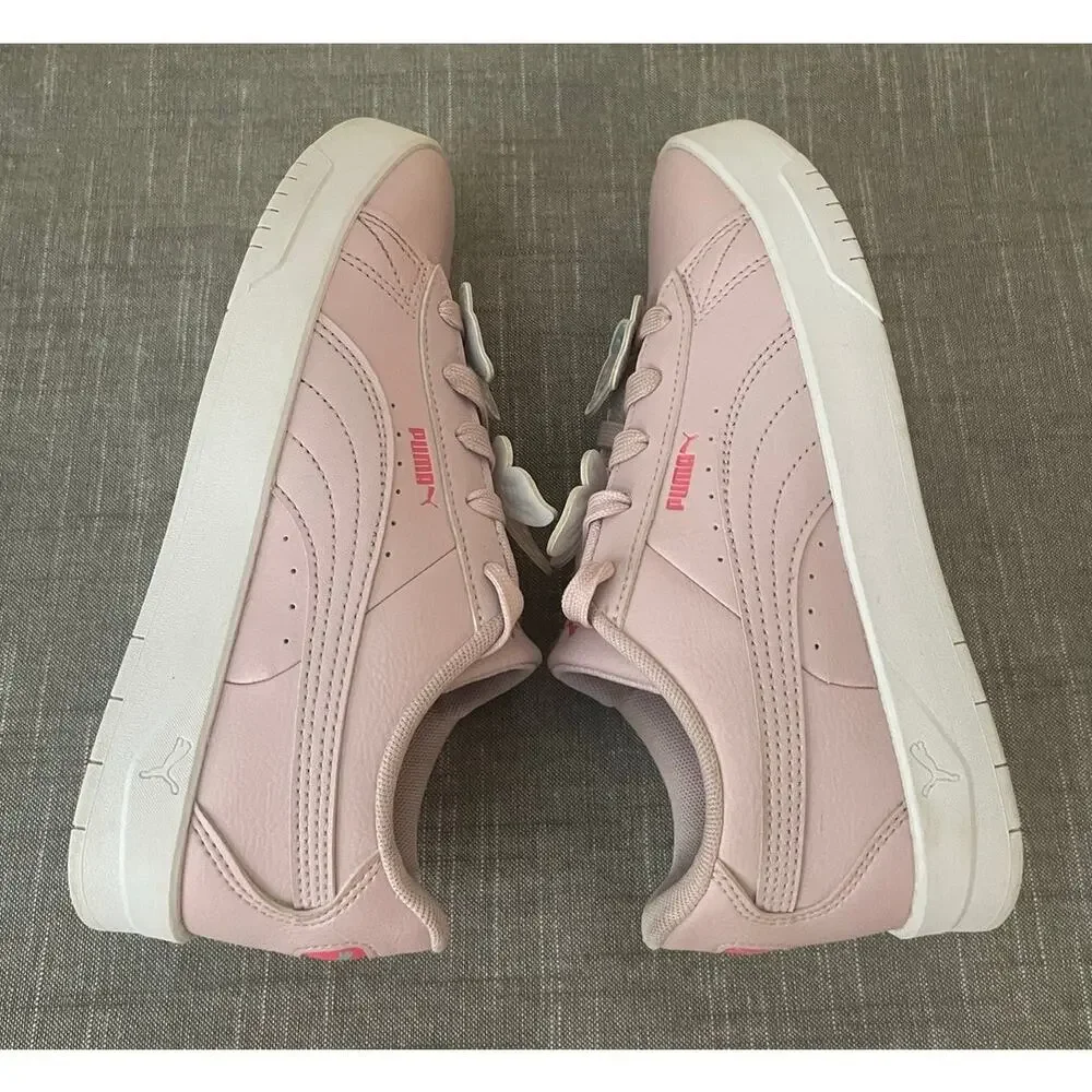 PUMA Jada Classic Butterfly Kids Girls Size 3 Pink White Sneaker Shoes